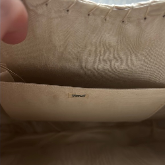 Vintage Tan Quilted Shoulder Bag with Butterfly Design. 1950s from Japan - Picture 2 of 7